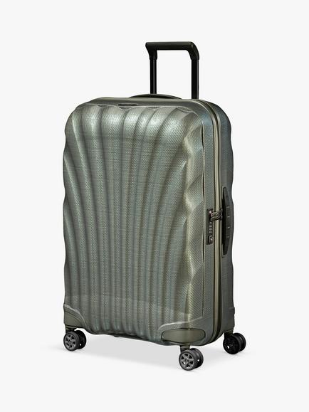 Samsonite C-Lite Spinner 4-Wheel 69cm Medium Suitcase, Metallic Green