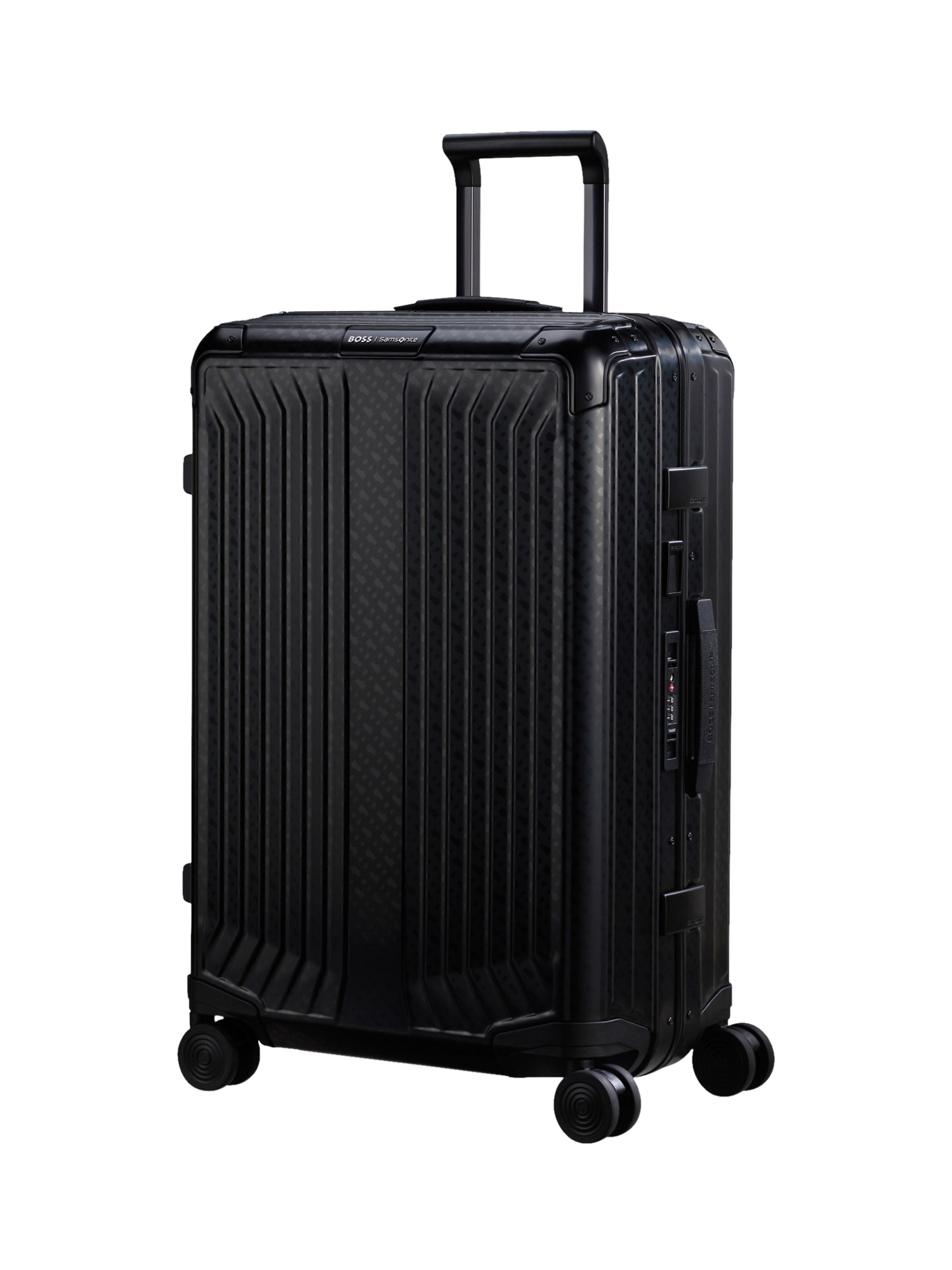 Samsonite X BOSS Lite Box 4-Whell 69cm Medium Suitcase, Graphite Monogram