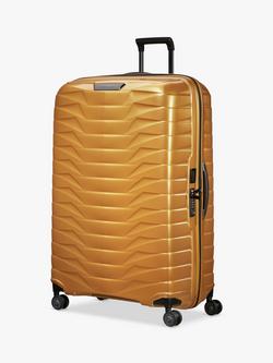 Samsonite Proxis 4-Wheel 86cm Large Suitcase, Honey Gold