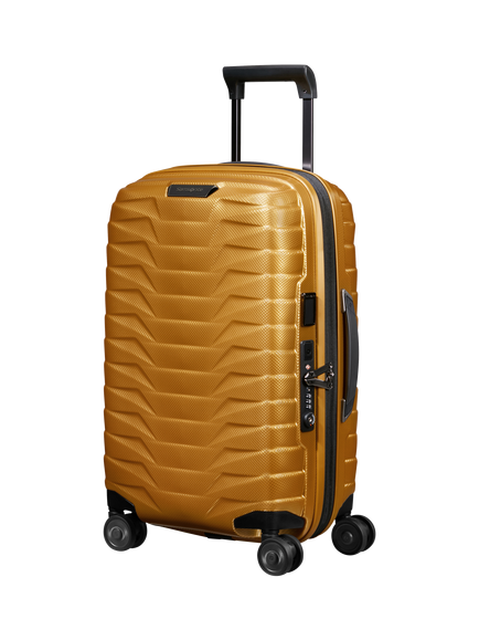 Samsonite Proxis Spinner 55cm 4-Wheel 35cm Wide Expandable Cabin Case, Honey Gold