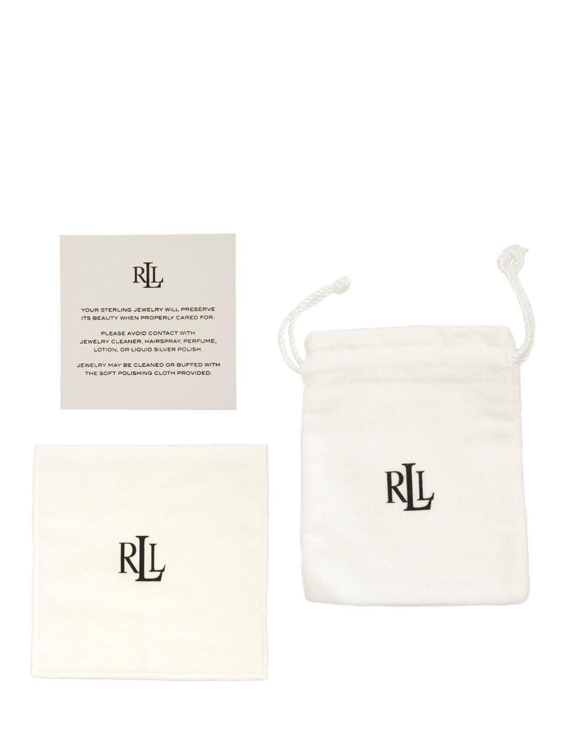Product image 4 of 4, which shows Lauren Ralph Lauren Freshwater Pearl and Crystal Threader Earrings, Silver/White