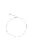 Lauren Ralph Lauren Crystal and Freshwater Pearls Chain Bracelet, Silver/White