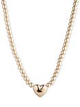 Lauren Ralph Lauren Puffy Heart Beaded Necklace, Gold