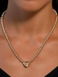 Lauren Ralph Lauren Puffy Heart Beaded Necklace, Gold