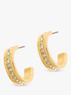 Melissa Odabash Crystal Row Hoop Earrings, Gold, Gold