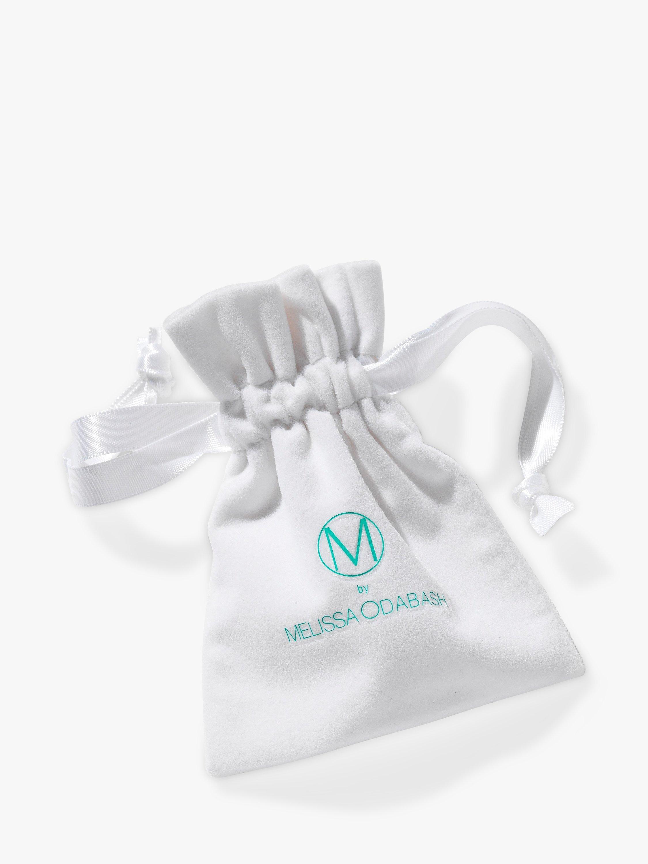 Product image 2 of 3, which shows Melissa Odabash Crystal Row Hoop Earrings, Gold