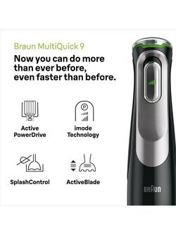 Braun MQ9147X MultiQuick 9 Hand Blender, Black - view 2, Black