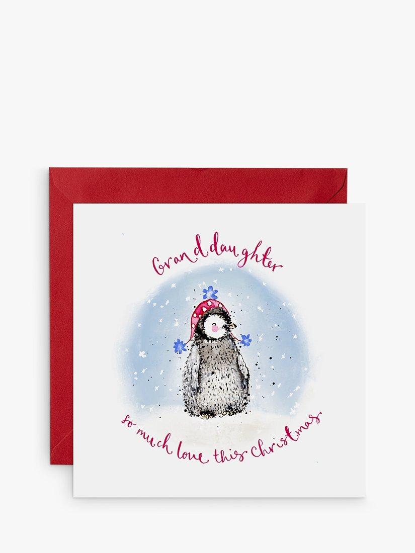 Louise Mulgrew Designs Xmas Penguin Granddaughter Christmas Card