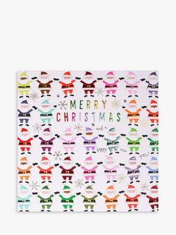 Wendy Jones Blackett Merry Christmas Santas Card, Multi