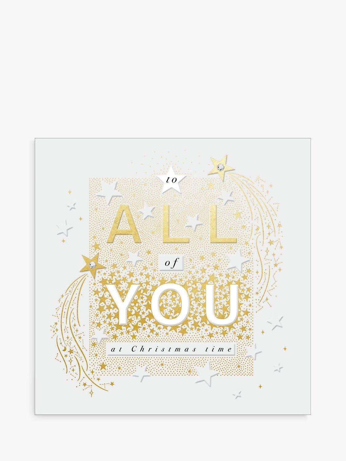 The Proper Mail Company Golden All of You Christmas Card