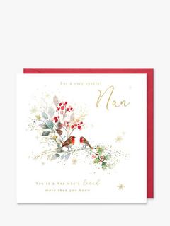 Paperlink Nan Christmas Robins Card