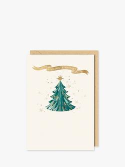 Paperlink Tree and Stars Christmas Card, Multi