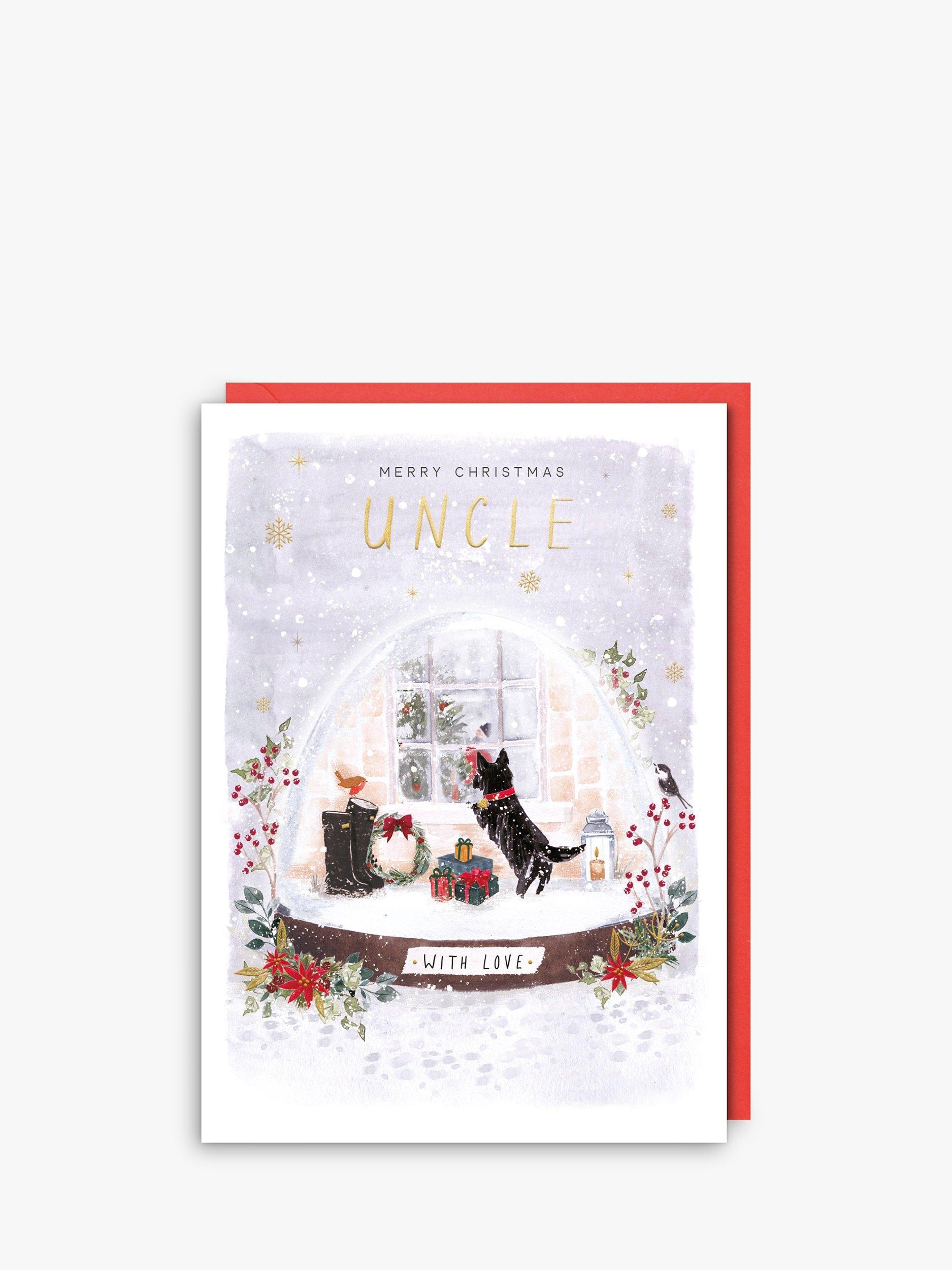 Paperlink Uncle Scottie Dog Christmas Card