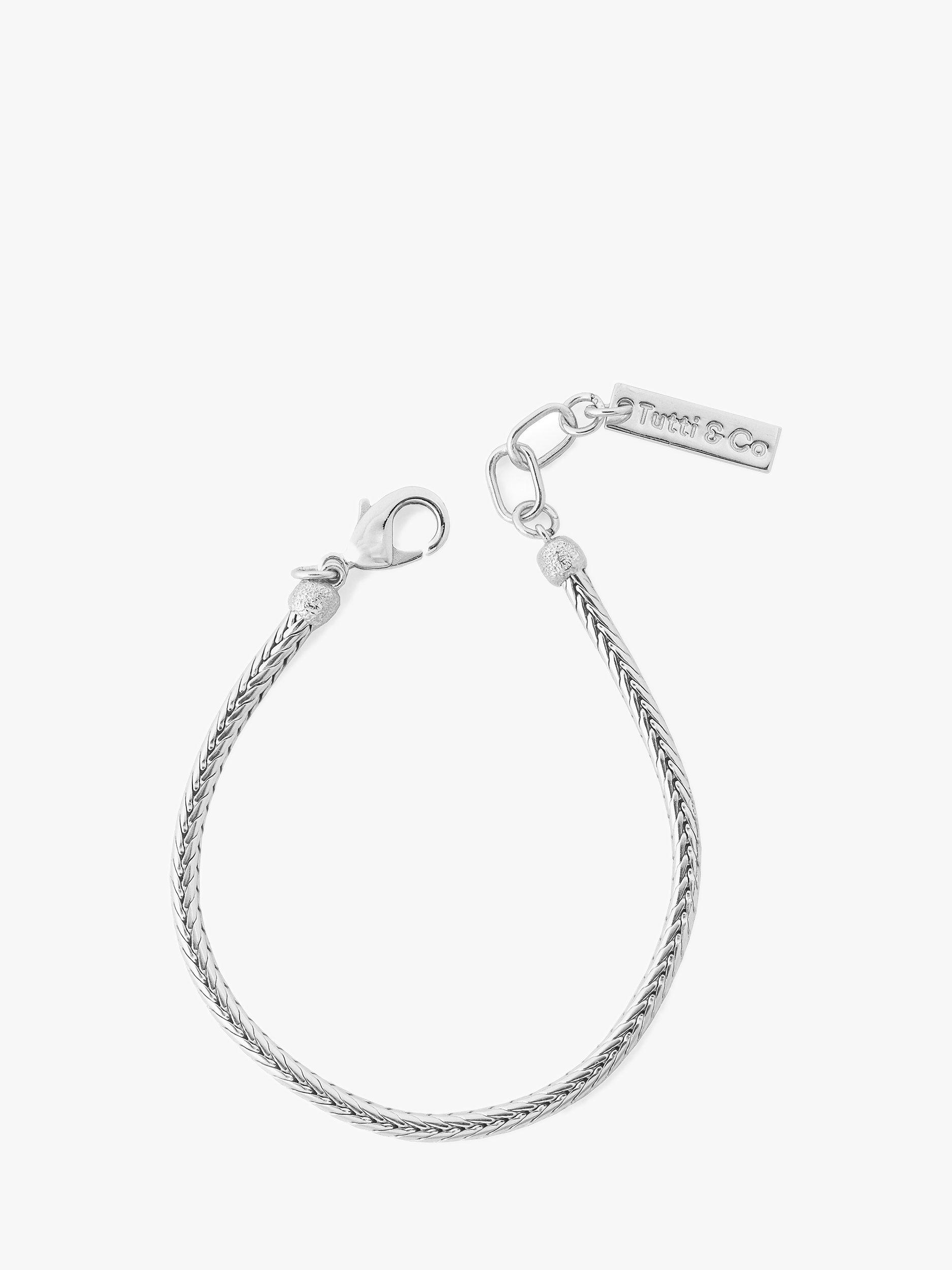 Product image 1 of 3, which shows Tutti Flow Snake Chain Bracelet, Silver