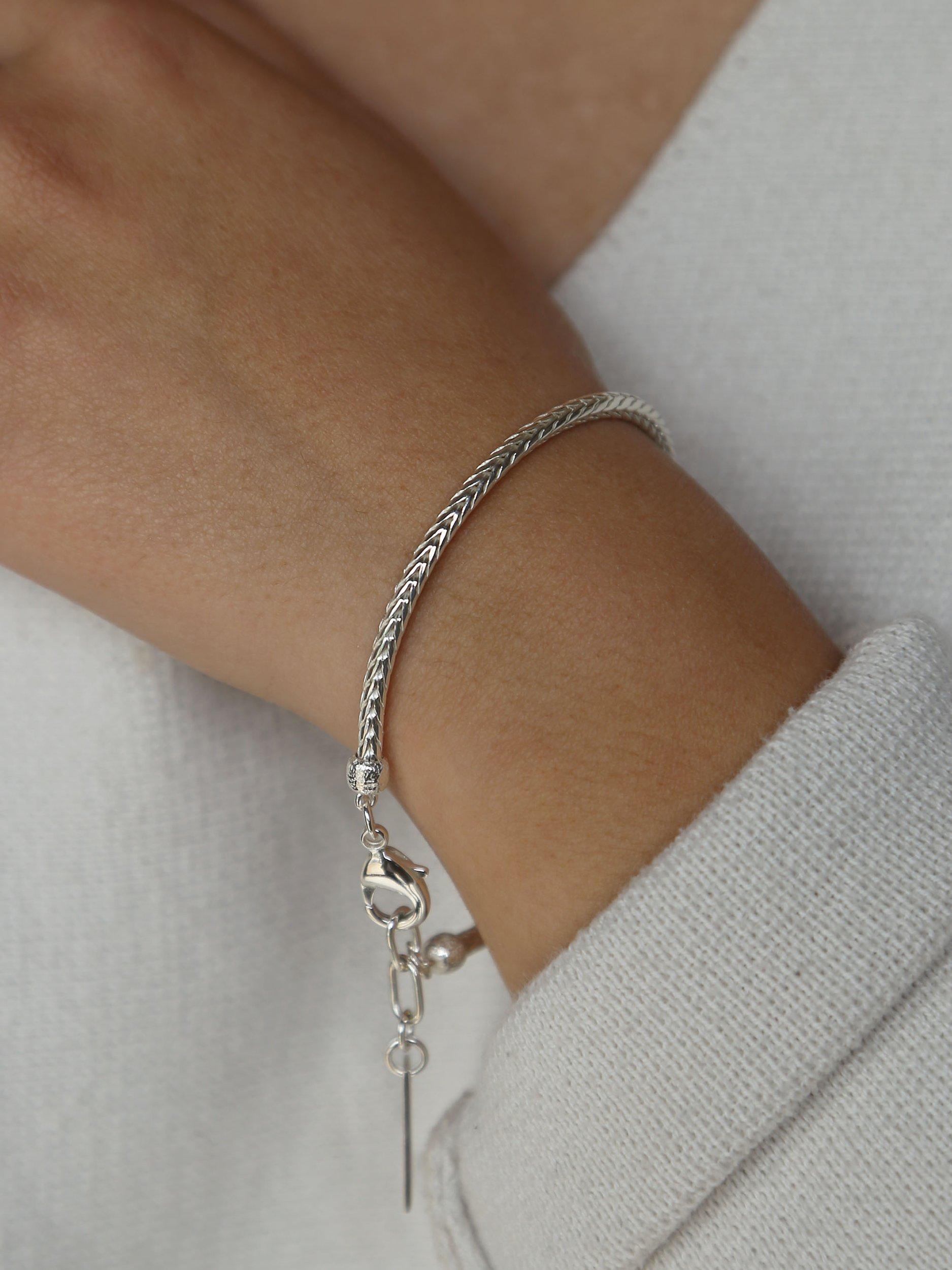 Product image 2 of 3, which shows Tutti Flow Snake Chain Bracelet, Silver