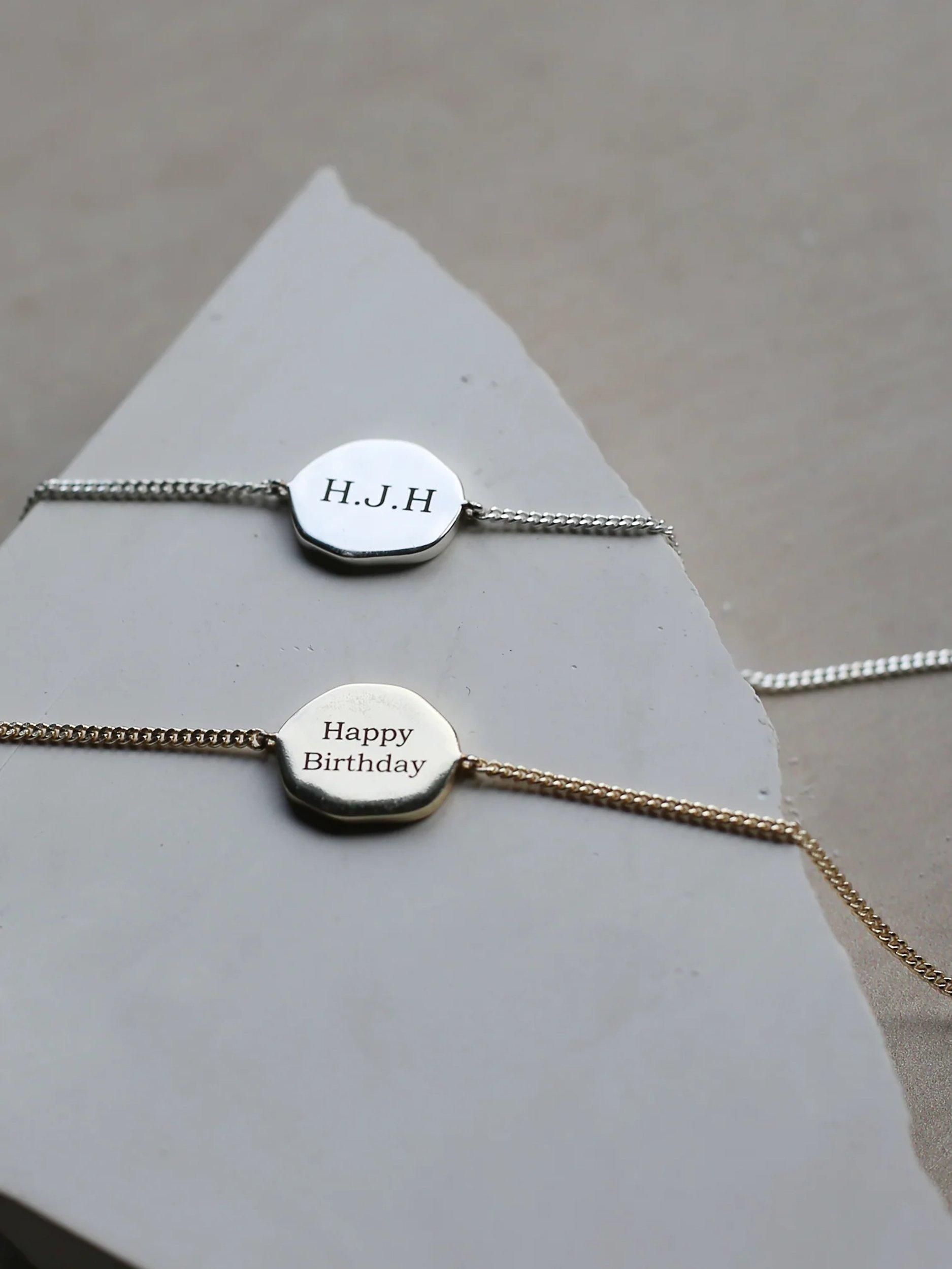 Product image 3 of 4, which shows Tutti & Co Zodiac Charm Chain Bracelet, Gold, Aquarius