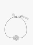 Tutti & Co Personalised Zodiac Charm Chain Bracelet, Silver