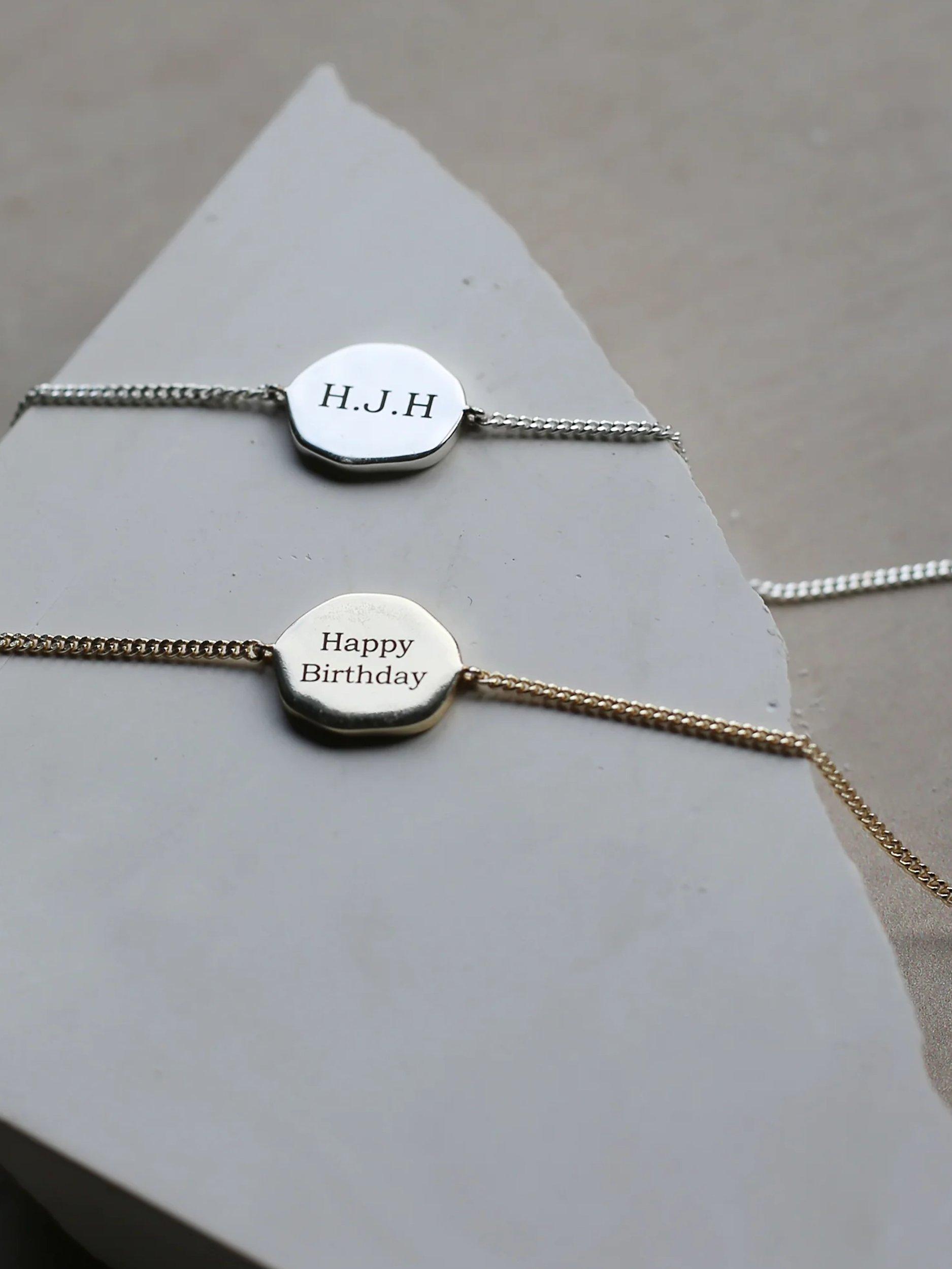 Product image 3 of 4, which shows Tutti Zodiac Charm Chain Bracelet, Silver, Aquarius