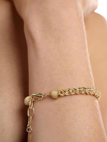 Tutti Tide Rope Chain Bracelet - view 2, Gold