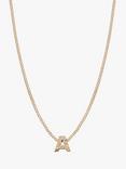 Tutti & Co Textured Alphabet Pendant Necklace, Gold