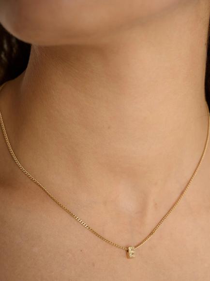 Tutti Textured Alphabet Pendant Necklace, Gold - view 2, Gold