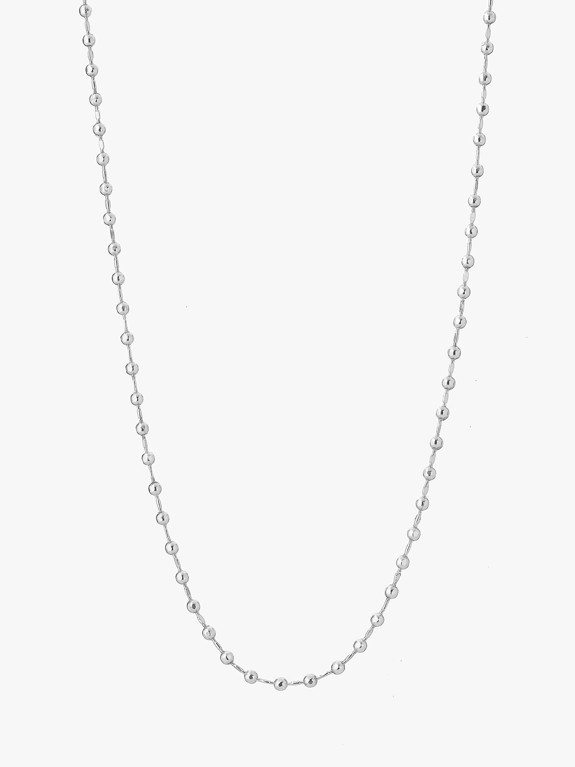 Product image 1 of 4, which shows Tutti & Co Skyline Beaded Chain Necklace, Silver