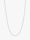 Tutti & Co Skyline Beaded Chain Necklace, Silver