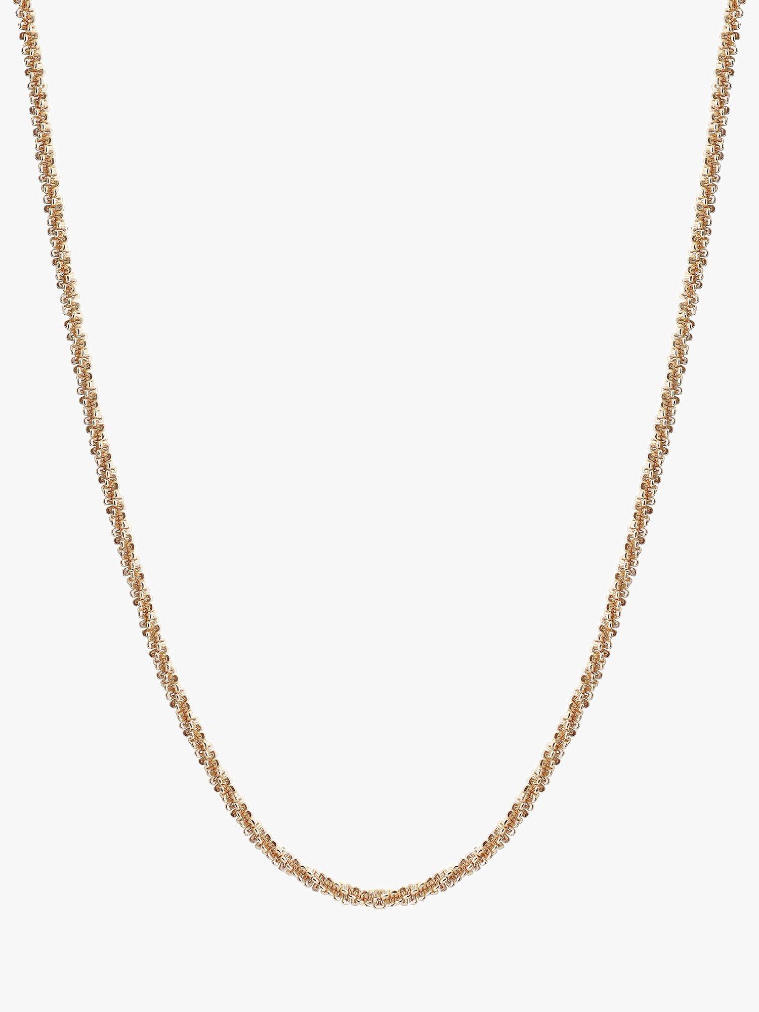Product image 1 of 5, which shows Tutti & Co True Twist Chain Necklace, Gold