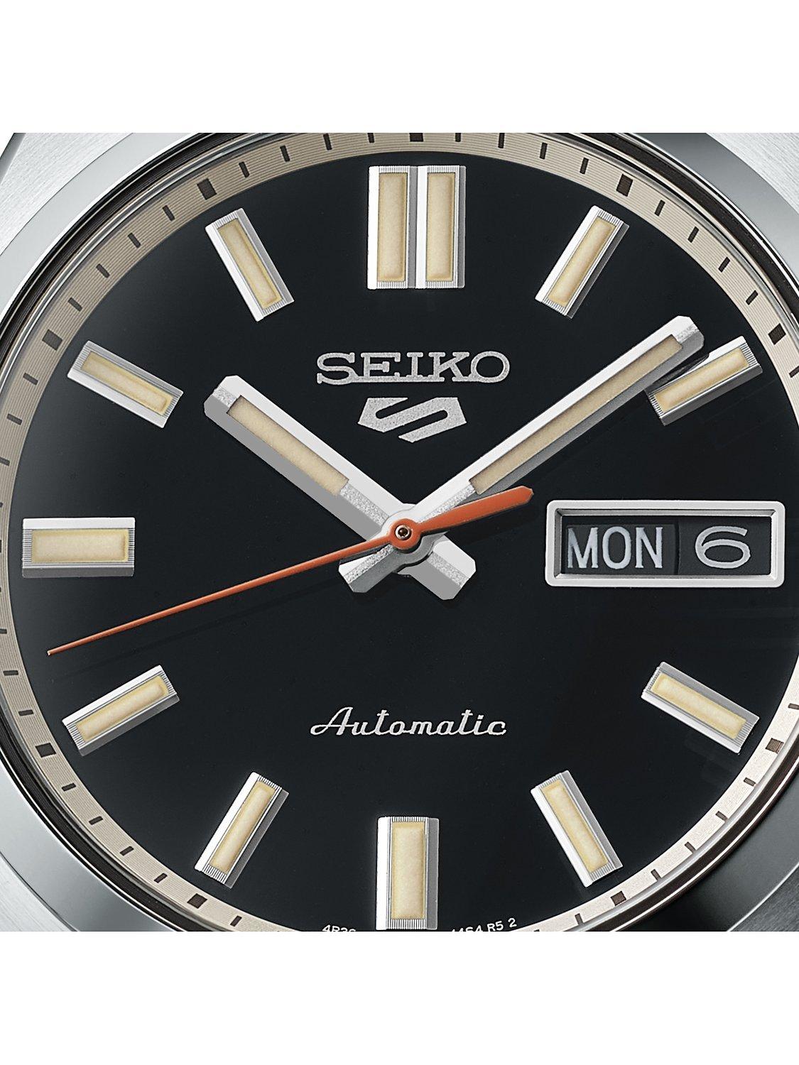 Product image 3 of 5, which shows Seiko Men's 5 Sports SNXS Automatic Date Bracelet Strap Watch, SRPK89K1 Silver/Black