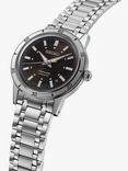 Seiko Presage Style 60s Elegant Yet Rugged Automatic Bracelet Strap Watch, Silver/Brown