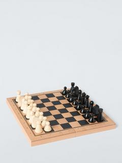John Lewis Wood Folding Chess Set