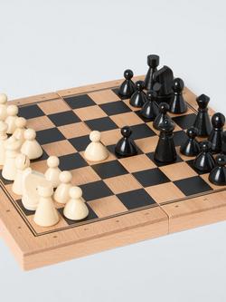 John Lewis Wood Folding Chess Set - view 2, 