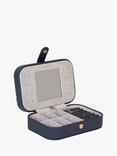 Tutti & Co Destiny Faux Leather Jewellery Box, Navy