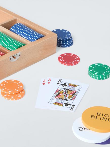John Lewis Wood Poker Set - view 2, 