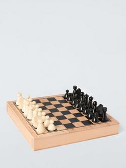 John Lewis Wood Chess & Draughts Set, 