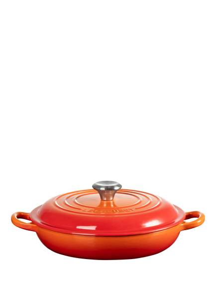 Le Creuset Cast Iron Signature Shallow Casserole, 22cm - view 2, Volcanic
