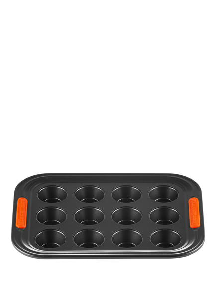 Le Creuset Carbon Steel Toughened Non-Stick Mini Muffin Tray, 12 Cup, 