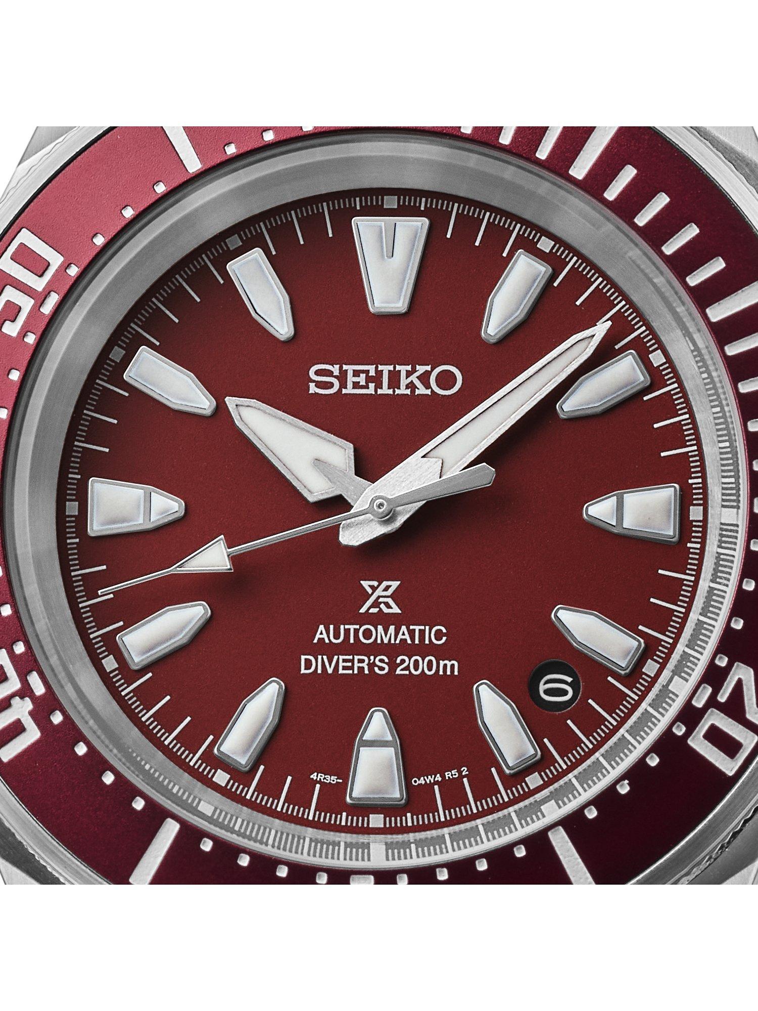 Product image 4 of 6, which shows Seiko Men's Prospex 4R Shog-urai Diver Bracelet Strap Watch, Red SRPL11K1