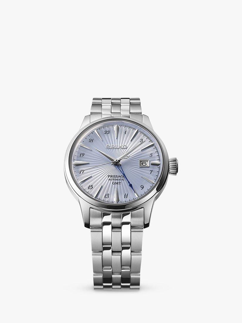 Seiko SSK037J1 Men's Presage 'Skydiving' Cocktail Time Bracelet Strap Watch, Blue