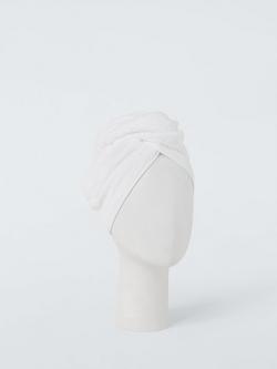 John Lewis Organic Cotton Hair Wrap, White, 