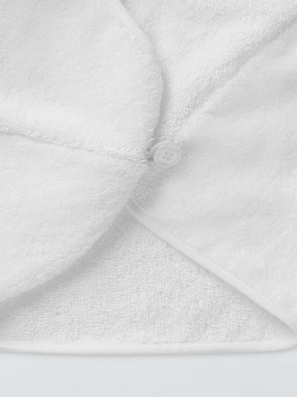 John Lewis Organic Cotton Hair Wrap, White - view 2, 