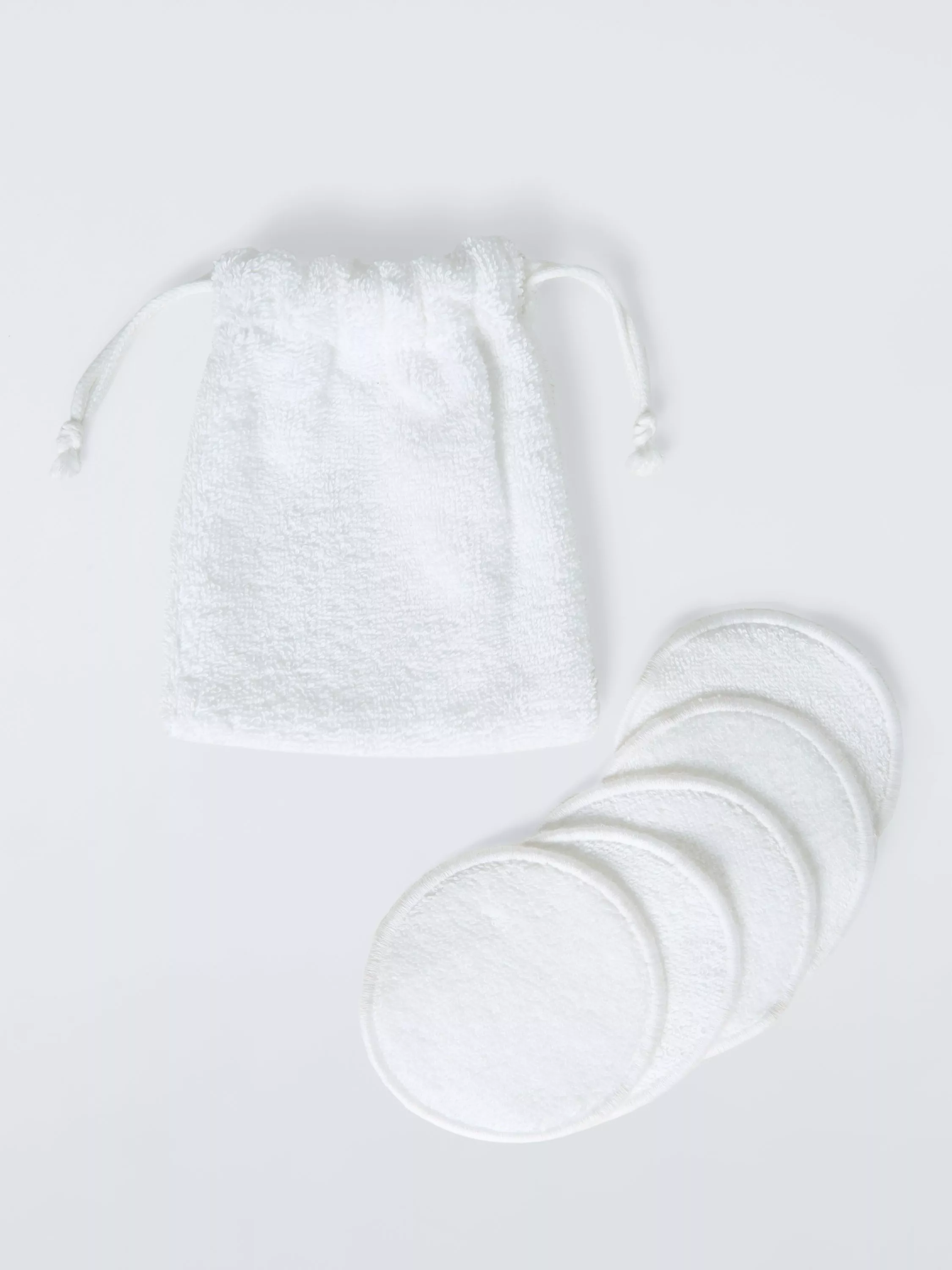 John Lewis Organic Cotton Face Pads, Pack of 5, White