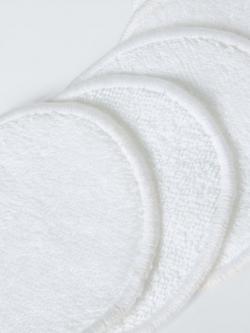 John Lewis Organic Cotton Face Pads, Pack of 5, White - view 2, 