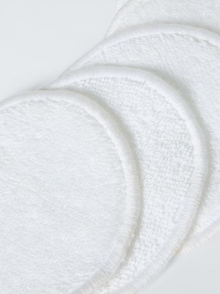 John Lewis Organic Cotton Face Pads, Pack of 5, White - view 2, 
