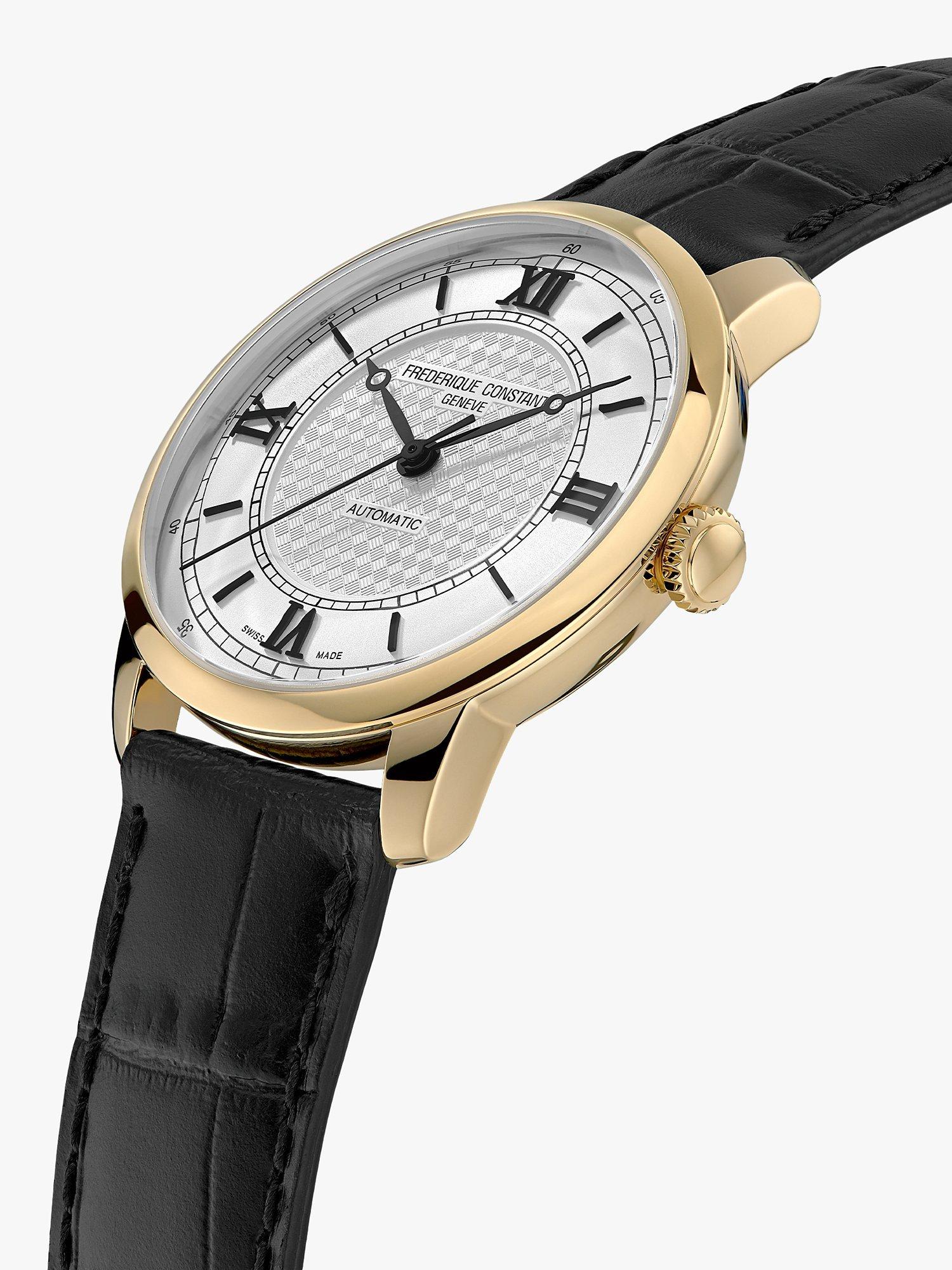 Product image 2 of 3, which shows Frederique Constant FC-301S3B5 Men's Classic Premiere Automatic Leather Strap Watch, Black