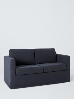 John Lewis Large Sofa Loose Cover - view 2, Cotton Linen Navy