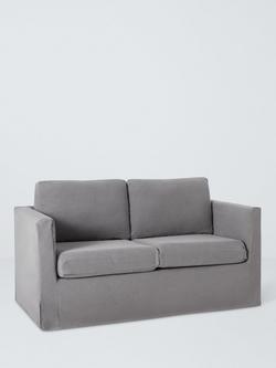 John Lewis Loose Cover Medium 2 Seater Sofa, Cotton Linen Grey