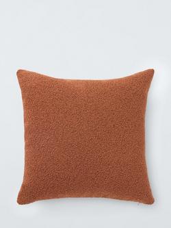 John Lewis Boucle Square Cushion, Auburn