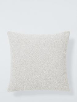 John Lewis Boucle Square Cushion, Marshmallow