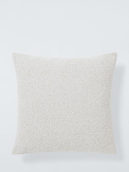 John Lewis Boucle Square Cushion, Marshmallow